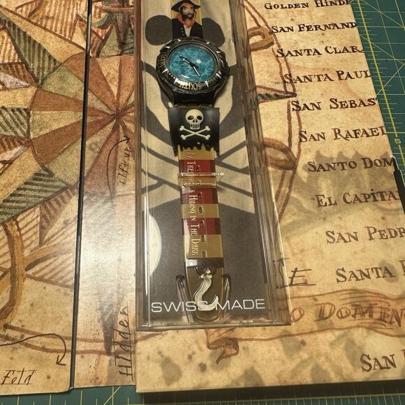 NEW Swatch Scuba 200 Watch UNCINO PIRATE SDB902 with Original Box & Papers 1999 - Picture 3 of 11